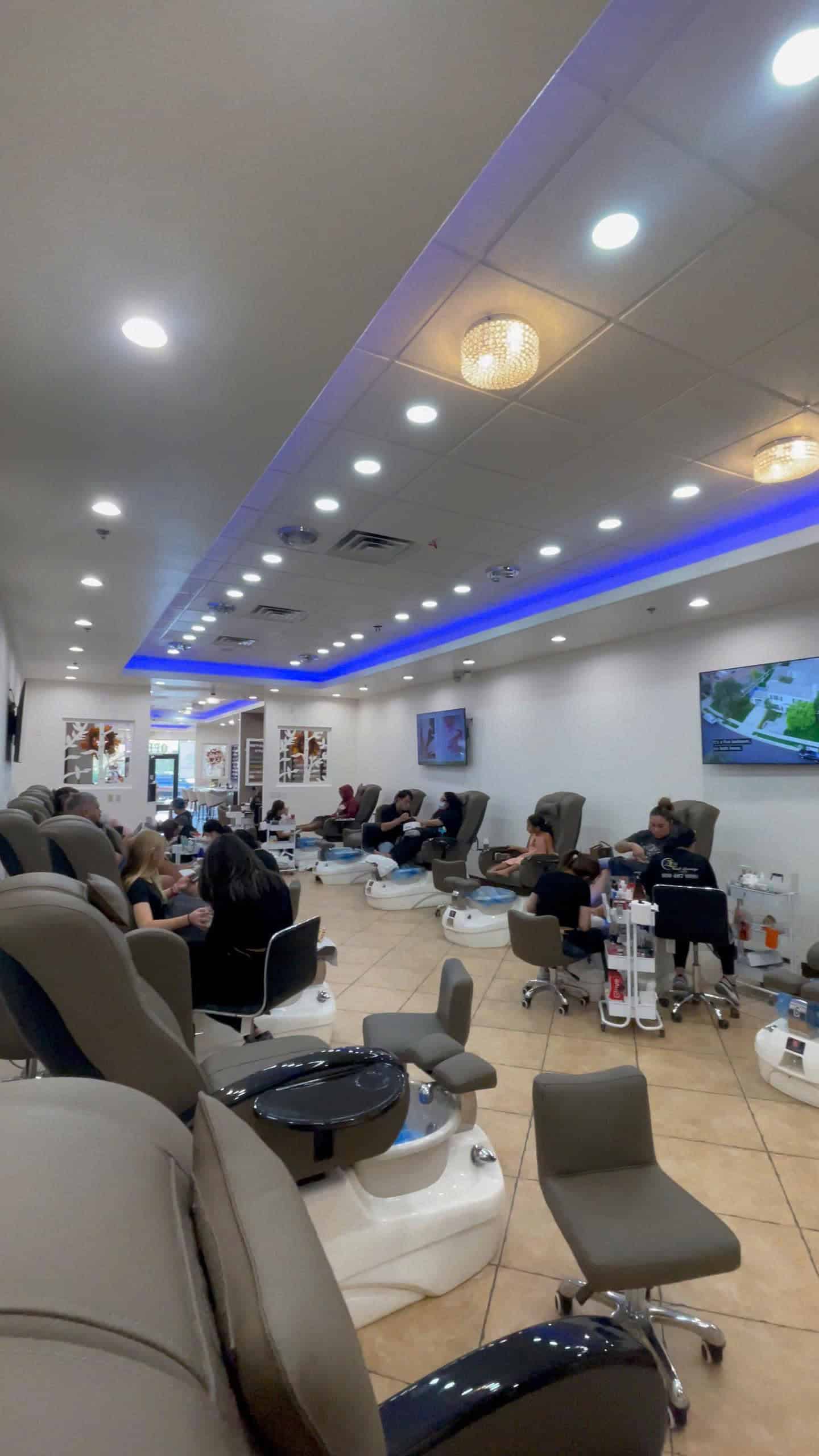 Zen Nail Lounge Upland CA – Luxury nail salon interior on the street W Foothill Blvd